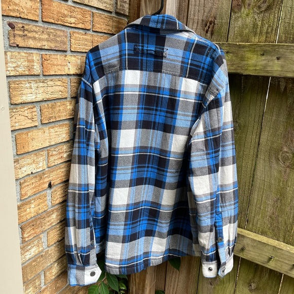 Duluth Trading Co Blue and Gray Plaid Performance Jacket - Picture 4 of 4